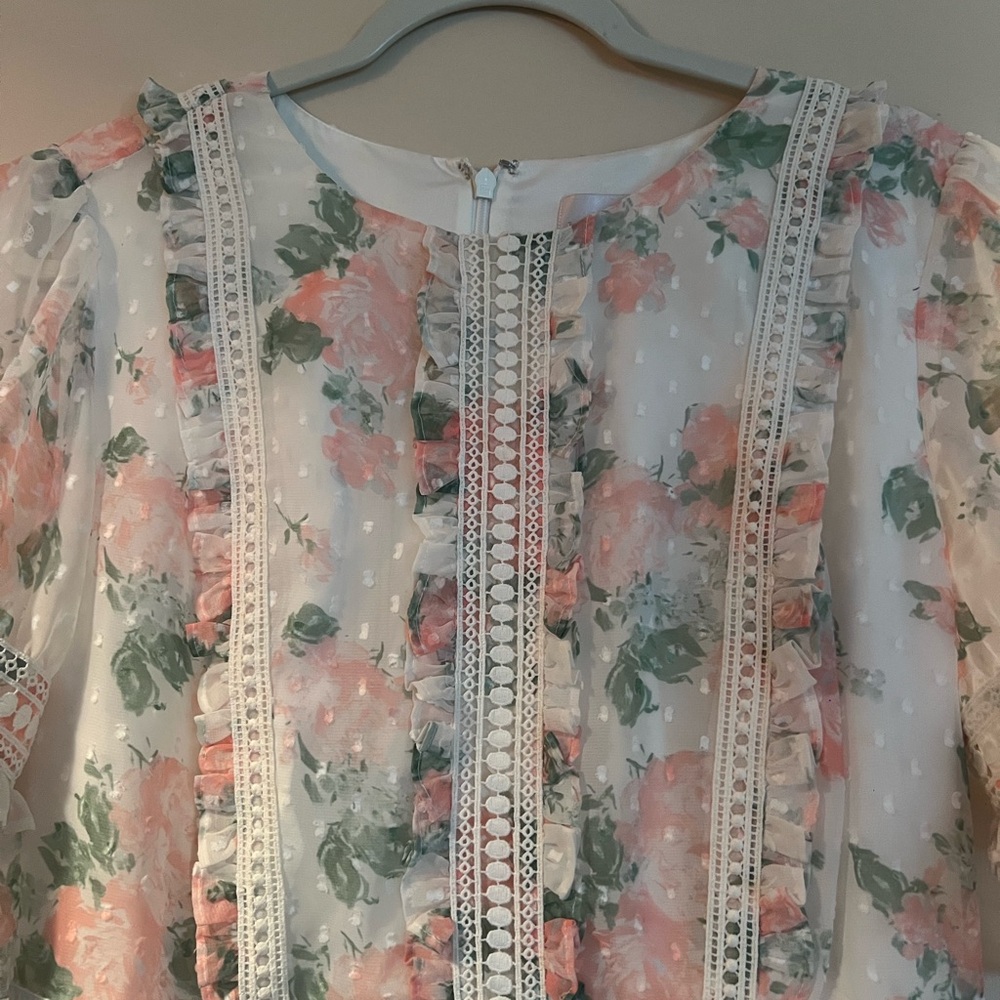 Rachel Parcell Floral Ruffle Sleeve Dress - Picture 2 of 6
